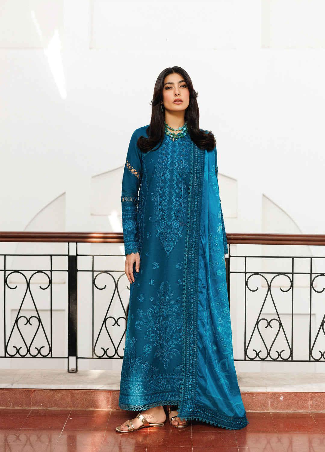 Mirabelle by Emaan Adeel Unstitched Embroidered Luxury Lawn 3 Piece Suit EA26UML D4 Floraison - Festive Collection