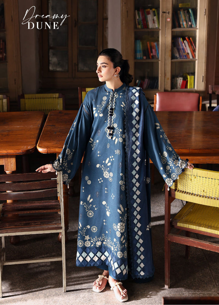 Cross Stitch Unstitched RTS Linen Embroidered Suits 3 Piece CS25LW D-05  Dreamy Dune - Winter Collection