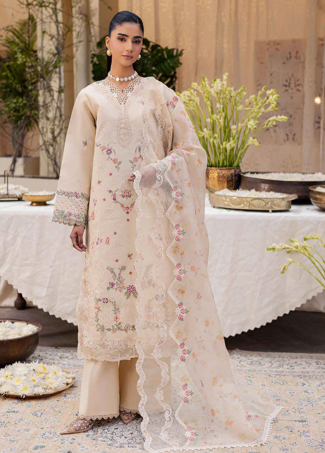 Selene by RajBari Unstitched Embroidered Lawn 3 Piece Suit RB26USL Inara - Festive Collection