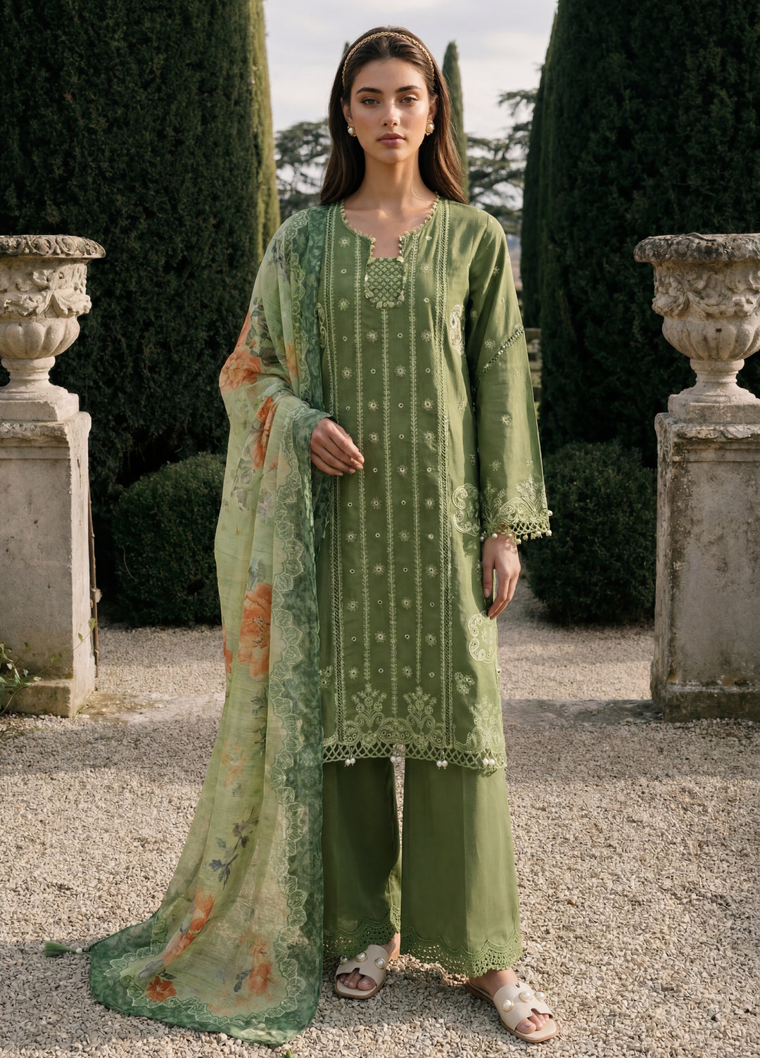 Zellbury Unstitched Embroidered Cotton 3 Piece Suit ZB26UCC WUS26E34090 - Casual Collection