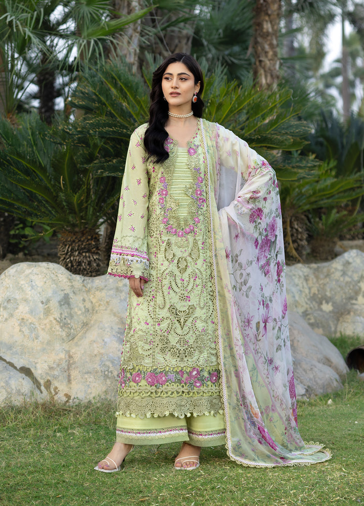 Elaf Premium Chikankari Unstitched Printed Lawn 3 Piece Suit EL26UPC ERC 2A HINA - Summer Collection
