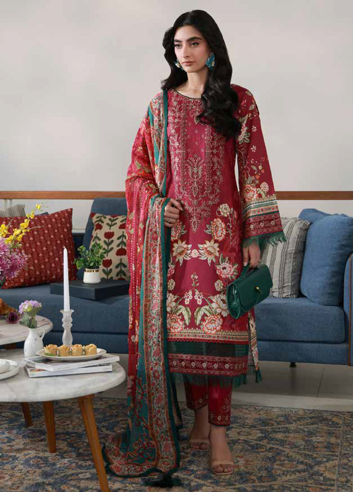 Delia by Gulaal Unstitched Embroidered Lawn 3 Piece Suit GL26UD D-8 Hilyn - Summer Collection