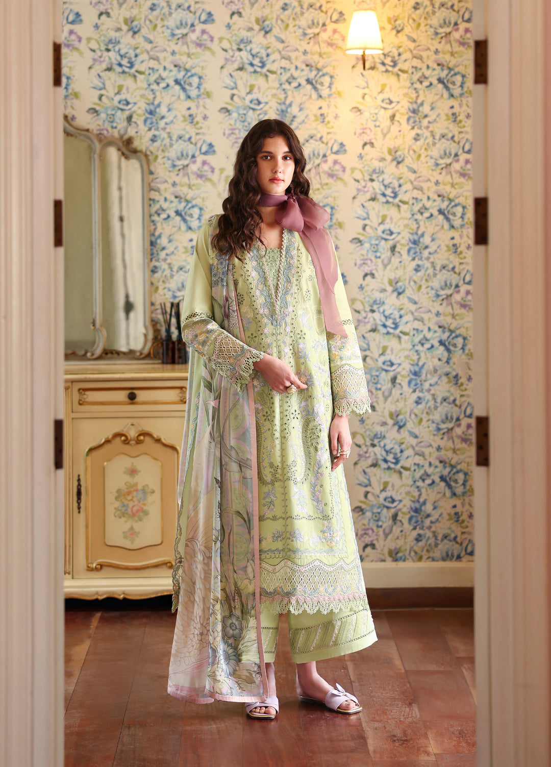Belle Saison by Esmel Unstitched Embroidered Lawn 3 Piece Suit EML26ULB Eglea EUNSS260206 - Festive Collection