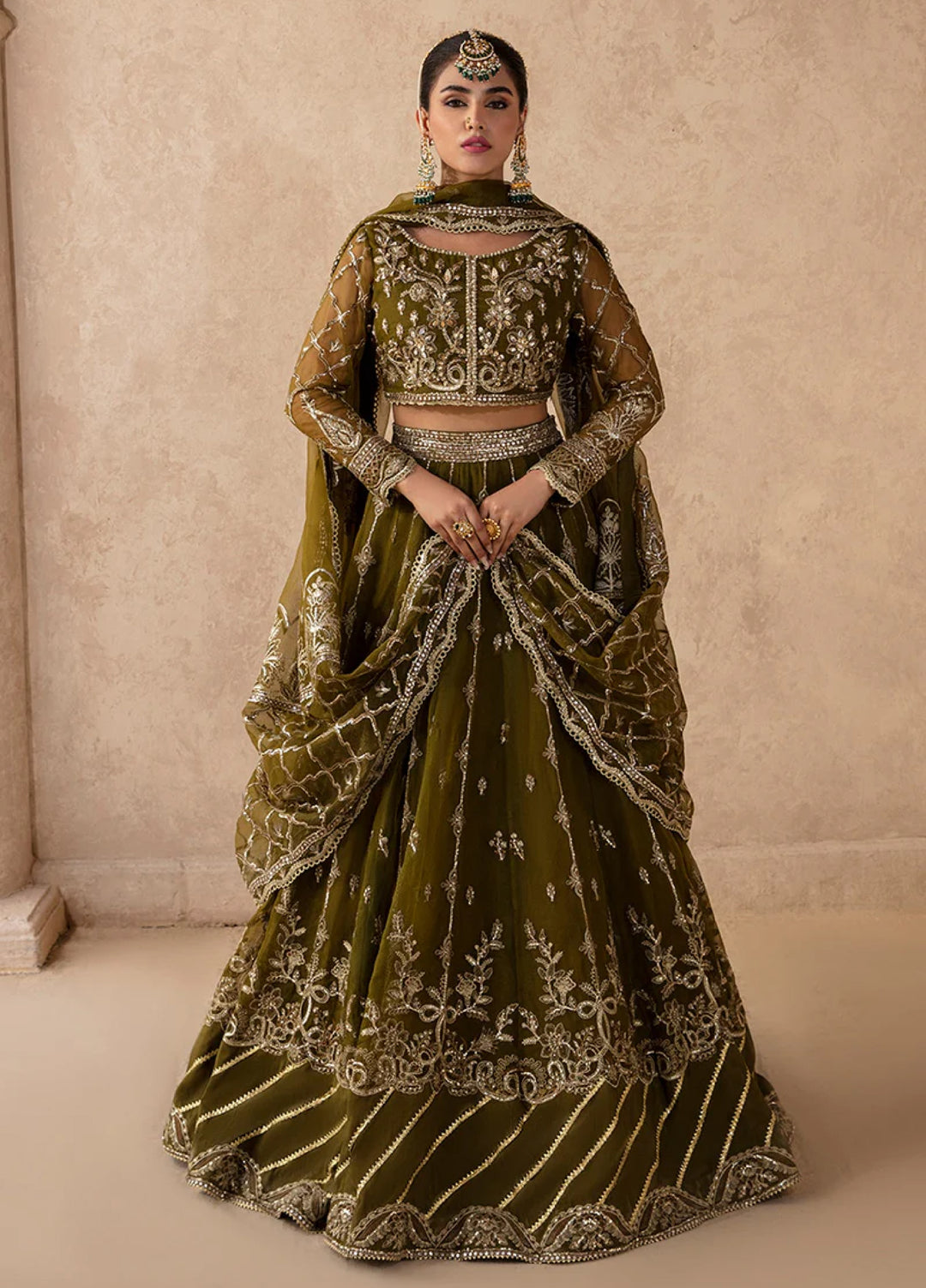 Zarposh Unstitched Embroidered Organza 3 Piece Suits ZP26UF Maya - Festive Collection