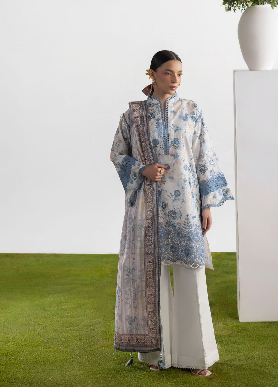 Bagheecha by Gul Ahmed Unstitched Embroidered Lawn 3 Piece Suit GA26ULB CL62339 - Casual Collection
