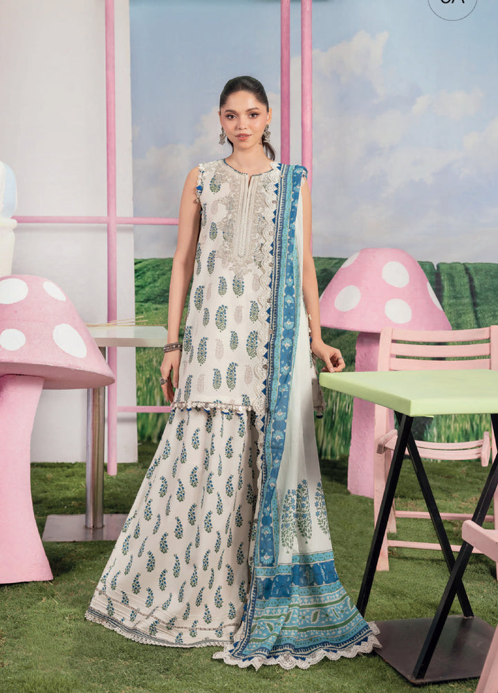 M Basics by Maria B Unstitched Embroidered Lawn 3 Piece Suit MB26UMB MB-CUSV13-5A - Summer Collection