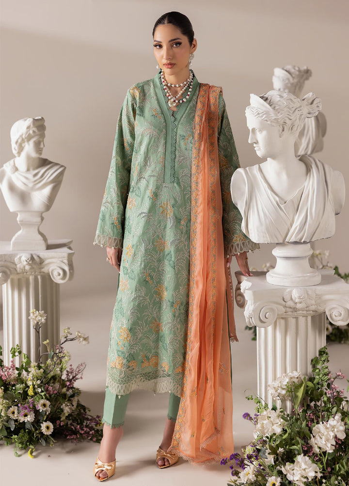 RajBari Exclusive Unstitched Embroidered Lawn 3 Piece Suit RB26UE D-6 - Summer Collection