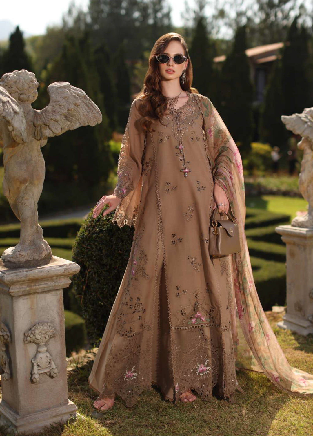 Noor by Saadia Asad Unstitched Embroidered Luxury Lawn 3 Piece Suit SA26UNL D8A-SELENE - Eid Collection