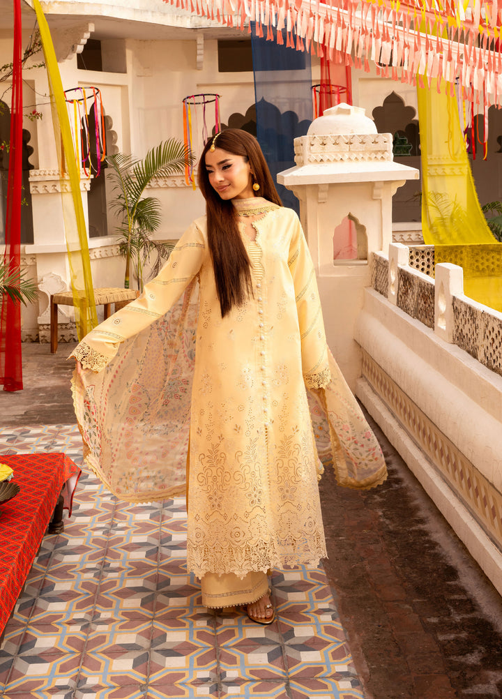 Basant Chikankari by Florent Unstitched Embroidered Luxury Lawn 3 Piece Suit FL26UBC FZ-2A - Summer Collection