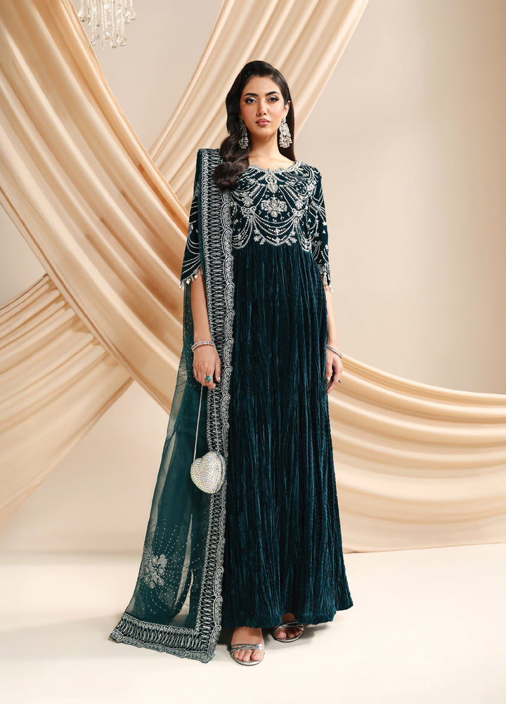 Lamour by Alizeh Fashion Unstitched Velvet Embroidered Suits 3 Piece AFB25LV D-07  Mystique - Festive Collection