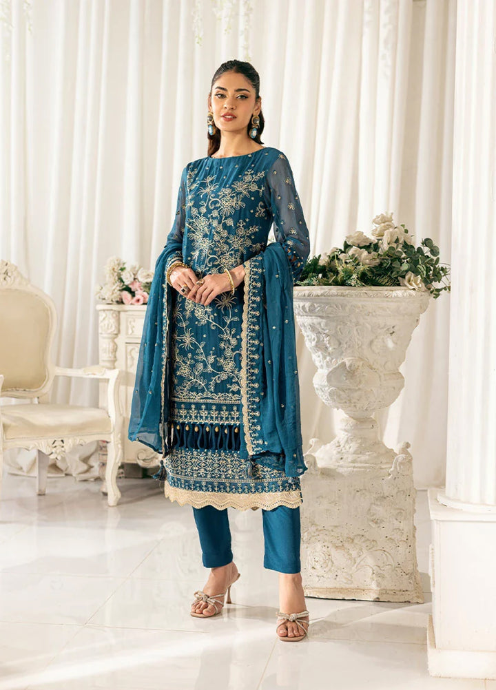 Signature by Salitex Embroidered Chiffon Suits Unstitched 3 Piece SUNS7CH032UT - Summer Collection