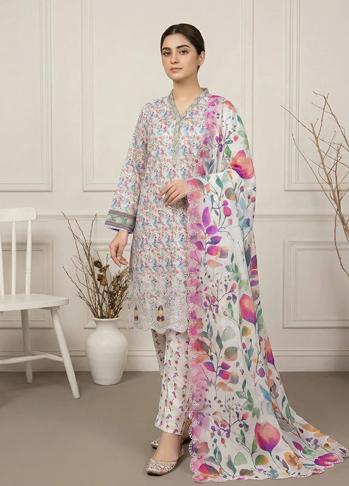 Anmol by Ishq e Rang RTW Chikankari Lawn 3 Piece Suit IR26RA Noor AA-7 - Casual Collection