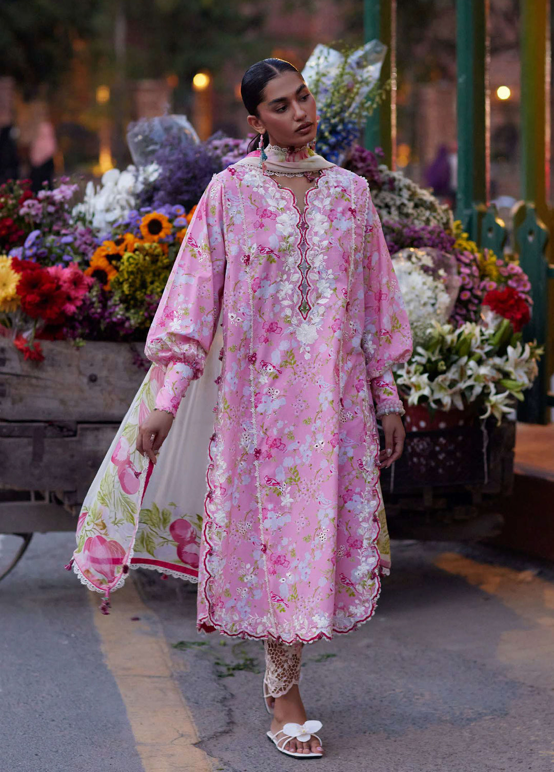 Wild Flower by Zaha Unstitched Embroidered Lawn 3 Piece Suit ZK26UWL ZF26-03 Peony Reverie - Festive Collection