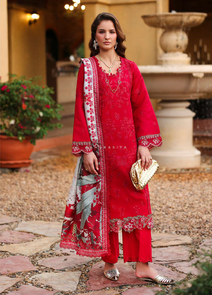 Florence by Rang Rasiya Unstitched Embroidered Lawn 3 Piece Suit RR26UFL Meharmah - Summer Collection