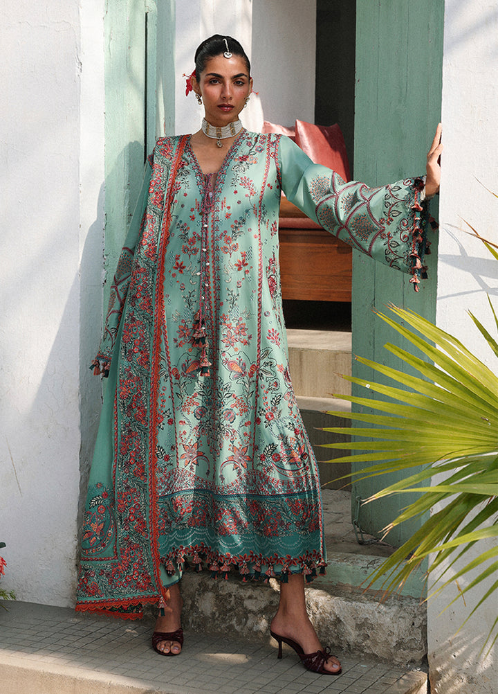 Kalabagh by Hussain Rehar Unstitched Embroidered Luxury Lawn 3 Piece Suit HR26UKL D7 Verdant - Festive Collection