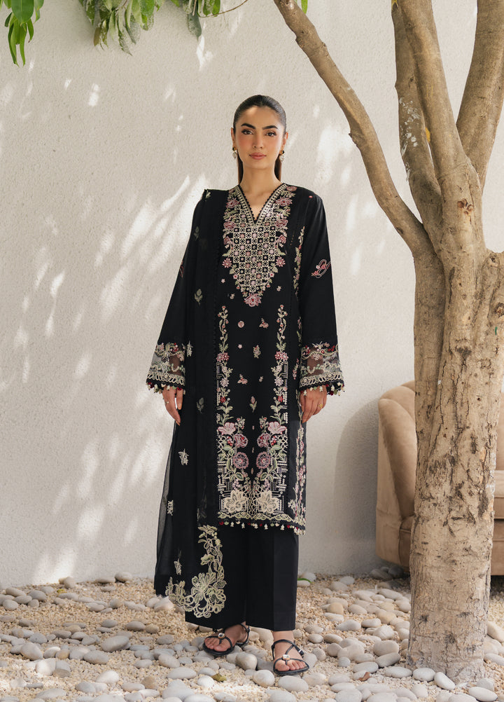 Eclat Premium by Seran Unstitched Embroidered Lawn 3 Piece Suit SN26ULE Noirea D-03 - Summer Collection