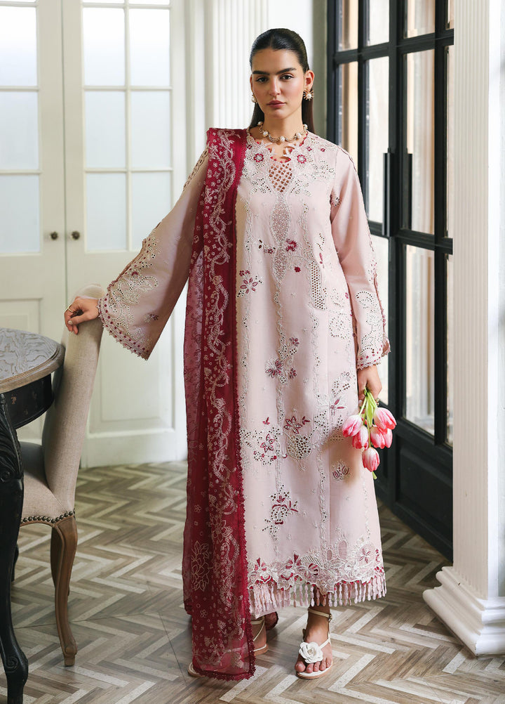 Q Line by Qalamkar Unstitched Chikankari Embroidered Lawn 3 Piece Suit QLK26UQL RP-09 REYNA - Summer Collection
