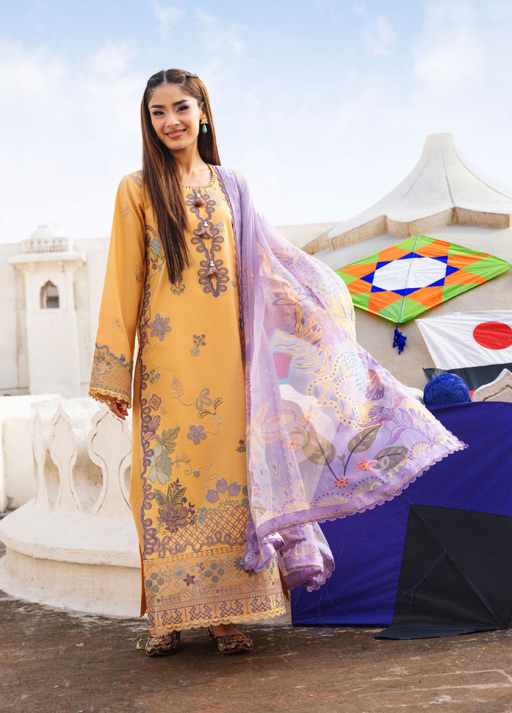 Basant Chikankari by Florent Unstitched Embroidered Luxury Lawn 3 Piece Suit FL26UBC FZ-1B - Summer Collection