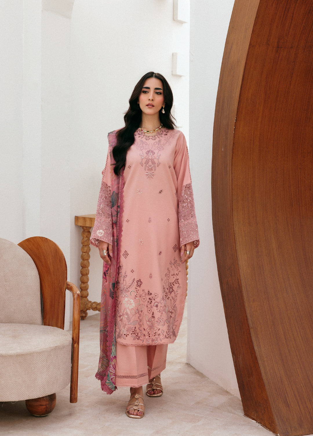 Zync by Florent Untitched Lawn Embroidered 3 Piece Suit FL26UZ FZ-4A - Summer Collection