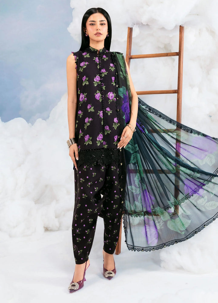 M Basics by Maria B Unstitched Embroidered Lawn 3 Piece Suit MB26SSEL MB-CUSV14-09B - Eid Collection