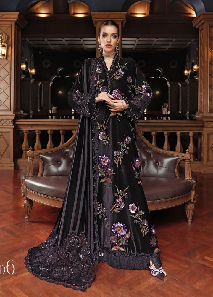 Luxe by Maria B Unstitched Embroidered Velvet 3 Piece MB25LW D6 - Winter Collection