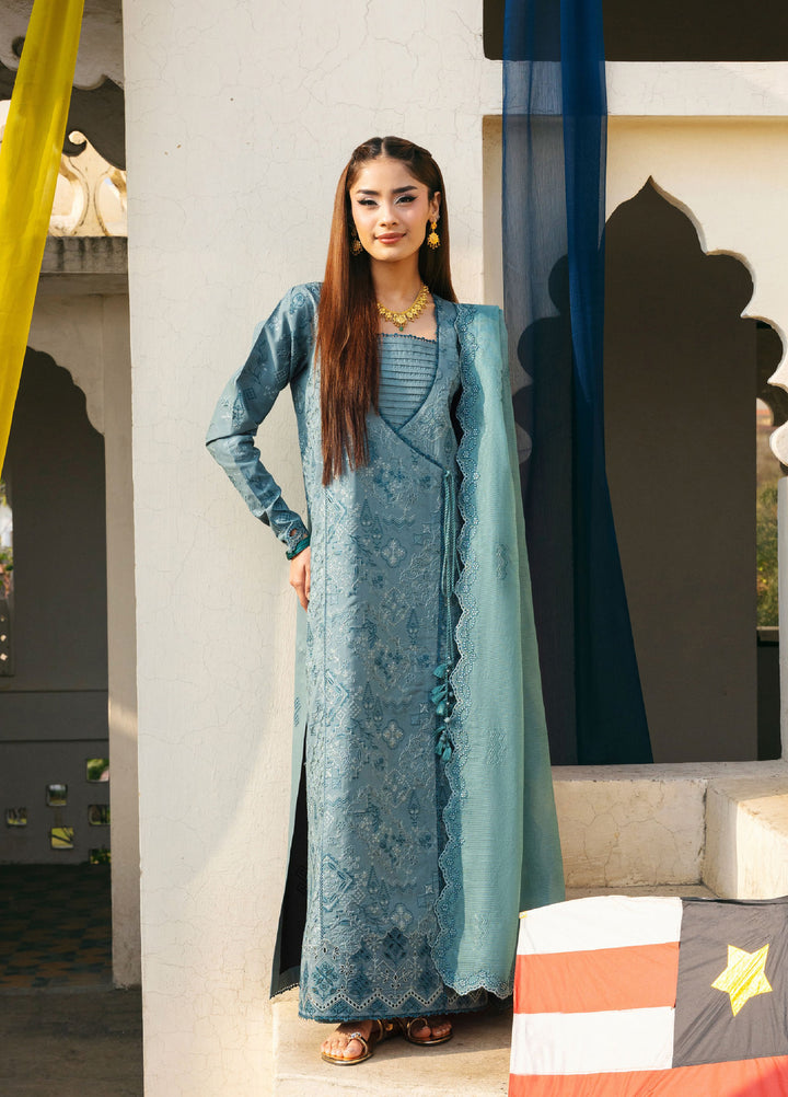 Basant Chikankari by Florent Unstitched Embroidered Luxury Lawn 3 Piece Suit FL26UBC FZ-6B - Summer Collection