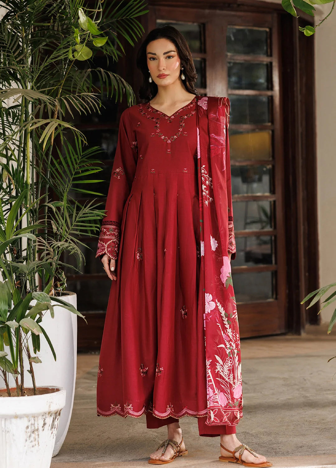 Mistfall Ramadan Edit by Panache Women RTW Embroidered Cotton 3 Piece Blush Reverie - Casual Collection