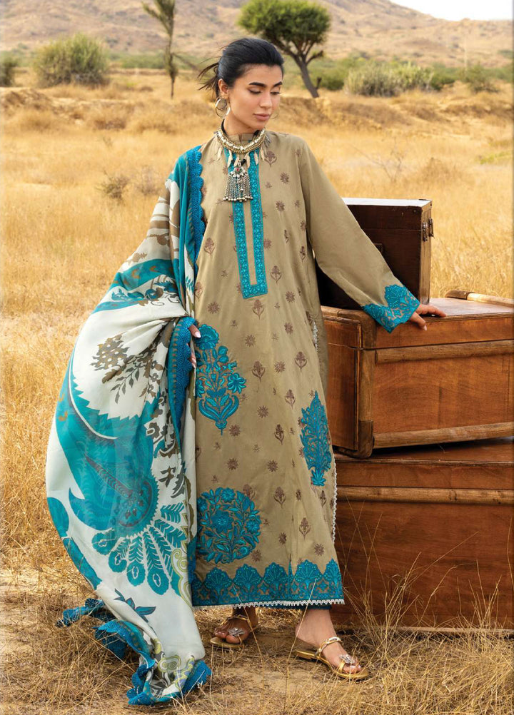 Zainab Chottani Unstitched Embroidered Luxury Lawn 3 Piece Suit ZC26ULZ D-11 SAPHIRA - Summer Collection