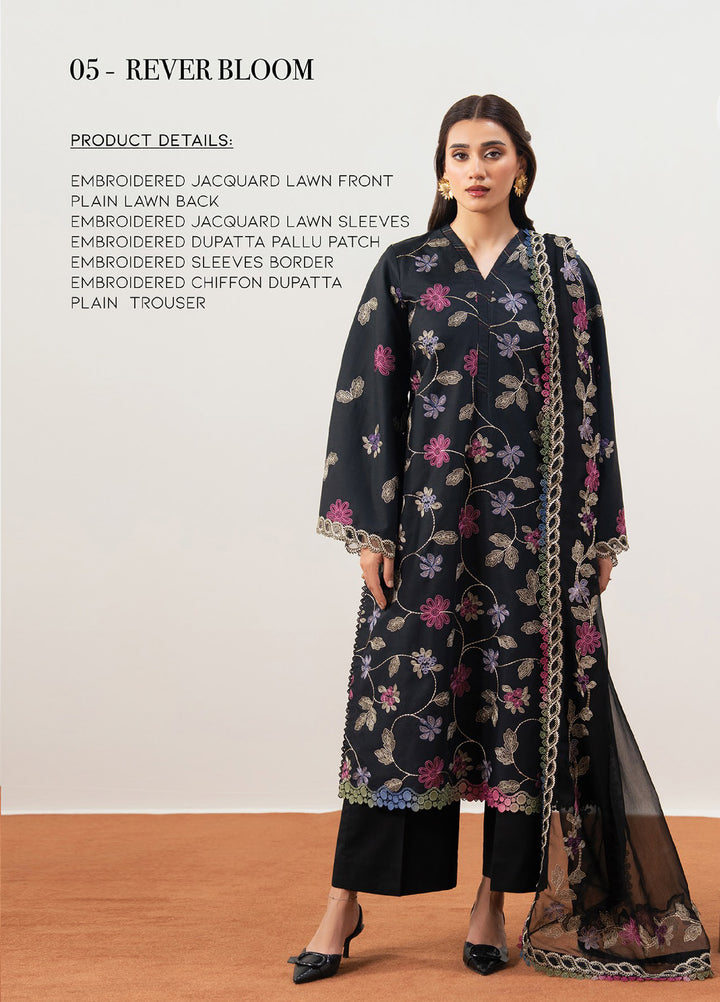 Namah by Xenia Formals Unstitched Embroidered Jacquard Lawn 3 Piece Suit XF26UNL 05 - Rever Bloom - Festive Collection