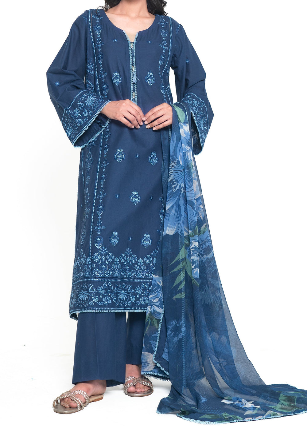 Zyna Unstitched Embroidered Lawn 3 Piece Suit ZY26ULS Amia - Summer Collection
