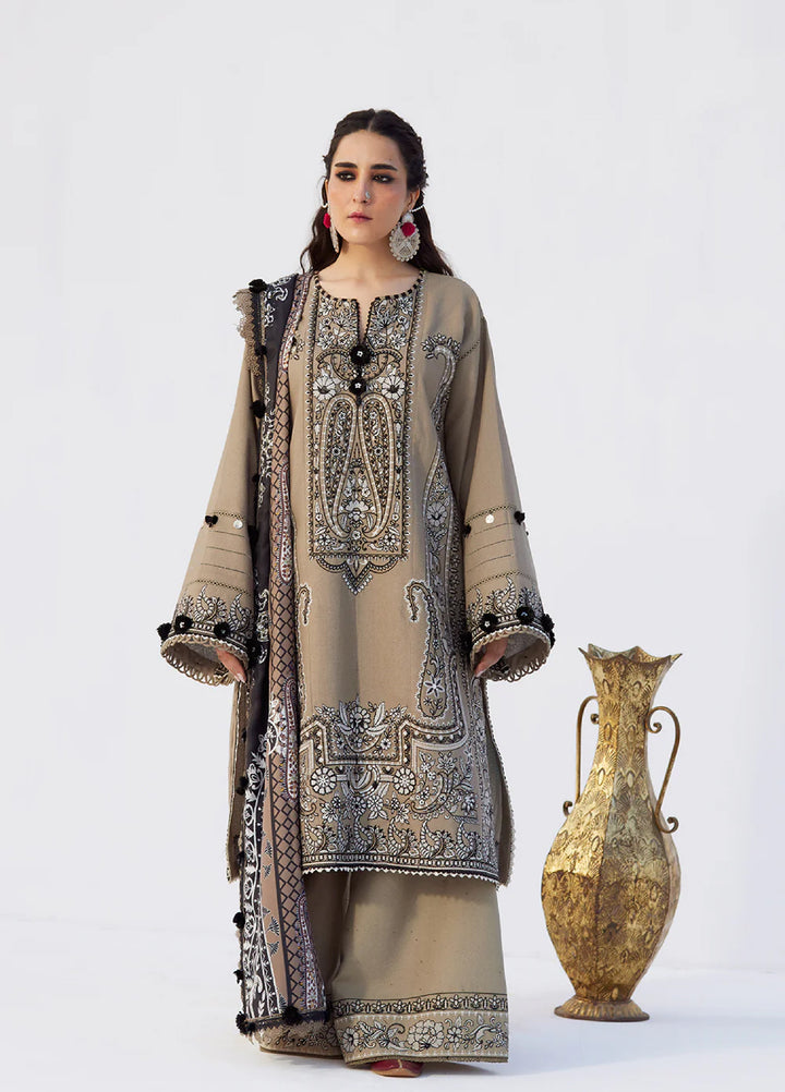 Saira Rizwan Unstitched Karandi Embroidered Suits 3 Piece SR25UW D-02 Rukh - Winter Collection