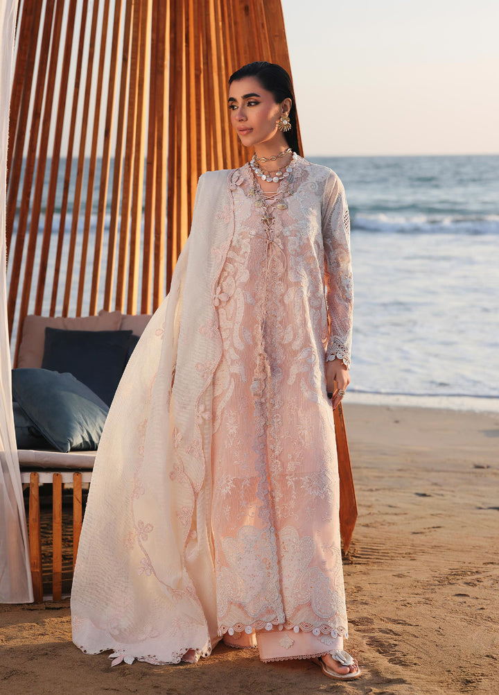 Sahil by Qalamkar Unstitched Embroidered Luxury Lawn 3 Pcs Suit QLK26US SA-06 Mahur - Summer