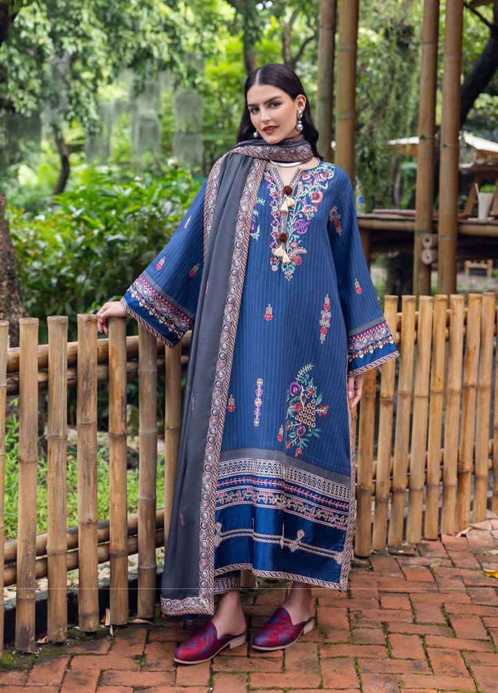 Symphony Hemline by Mushq Unstitched Karandi Embroidered 3 Piece MU25SK Granite Song - Winter Collection