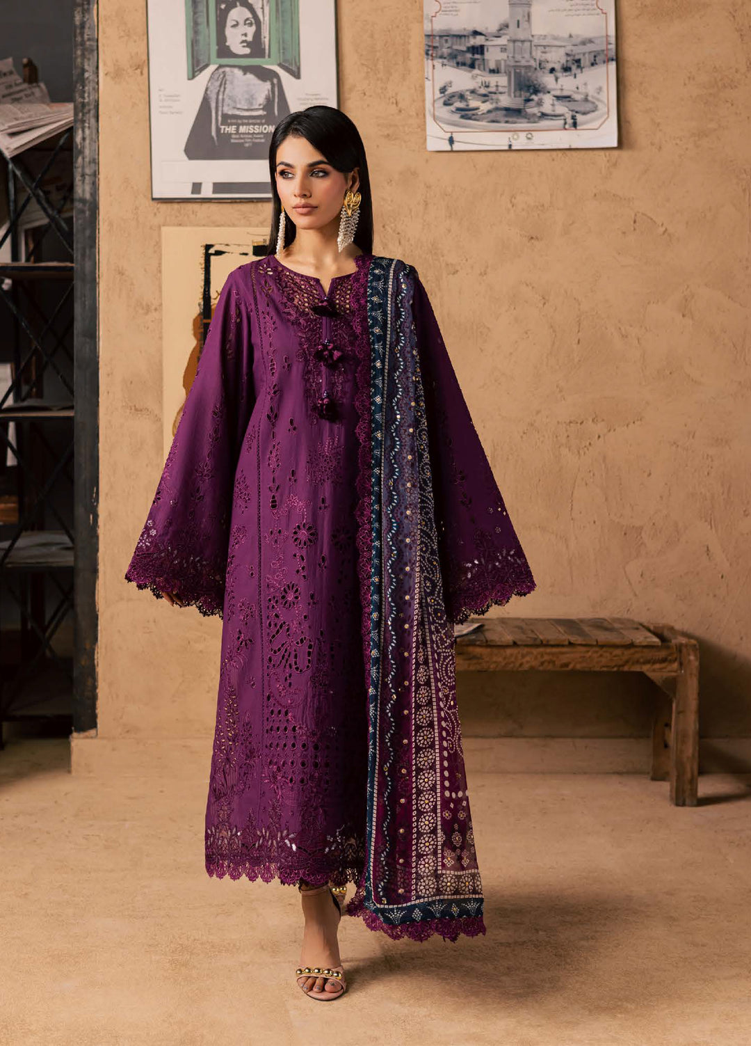 Bazar by Nureh Unstitched Embroidered Chikankari Lawn 3 Piece Suit NU26UBL NE-240 - Festive Collection