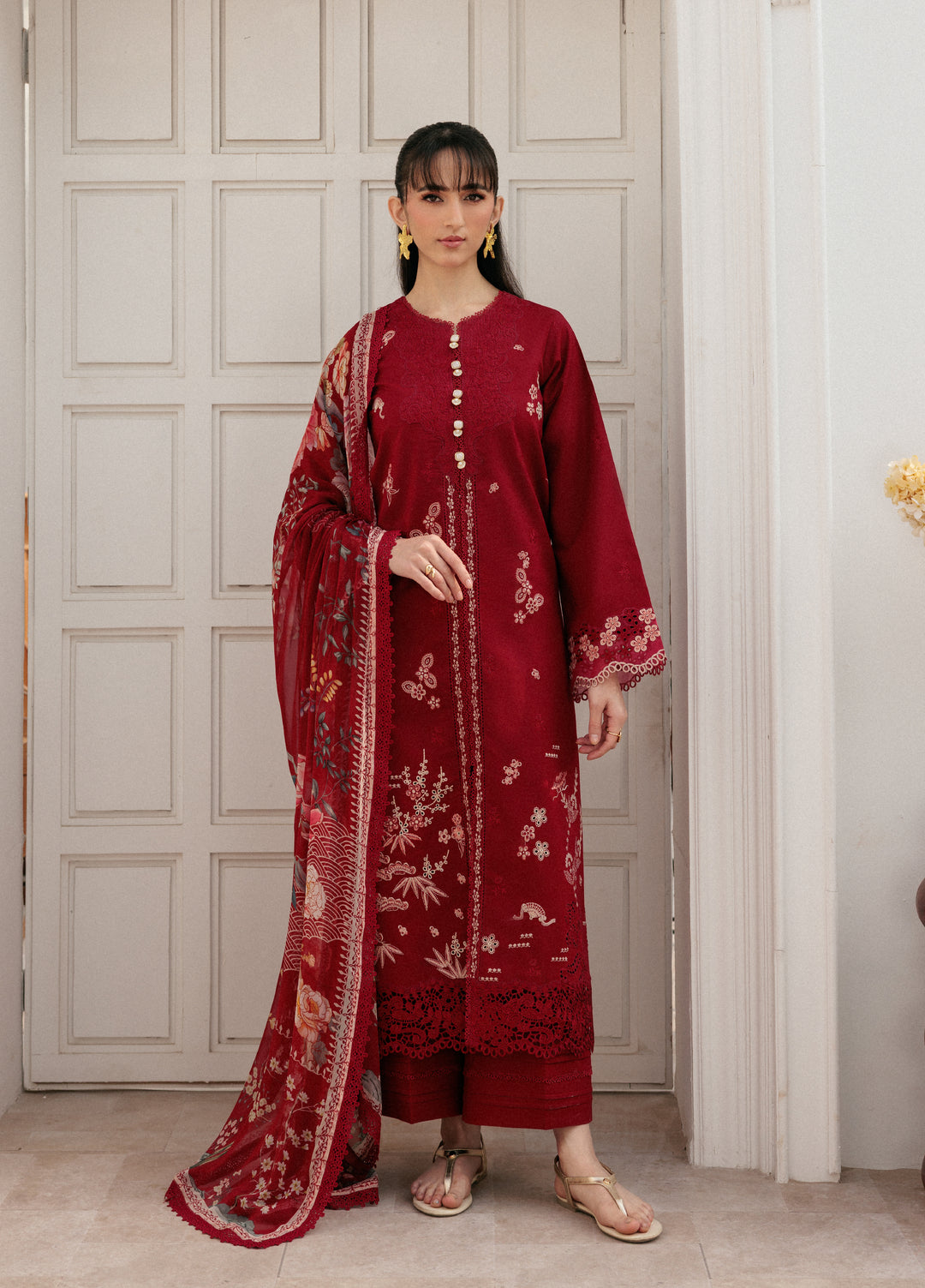 Zync by Florent Untitched Lawn Embroidered 3 Piece Suit FL26UZ FZ-7A - Summer Collection