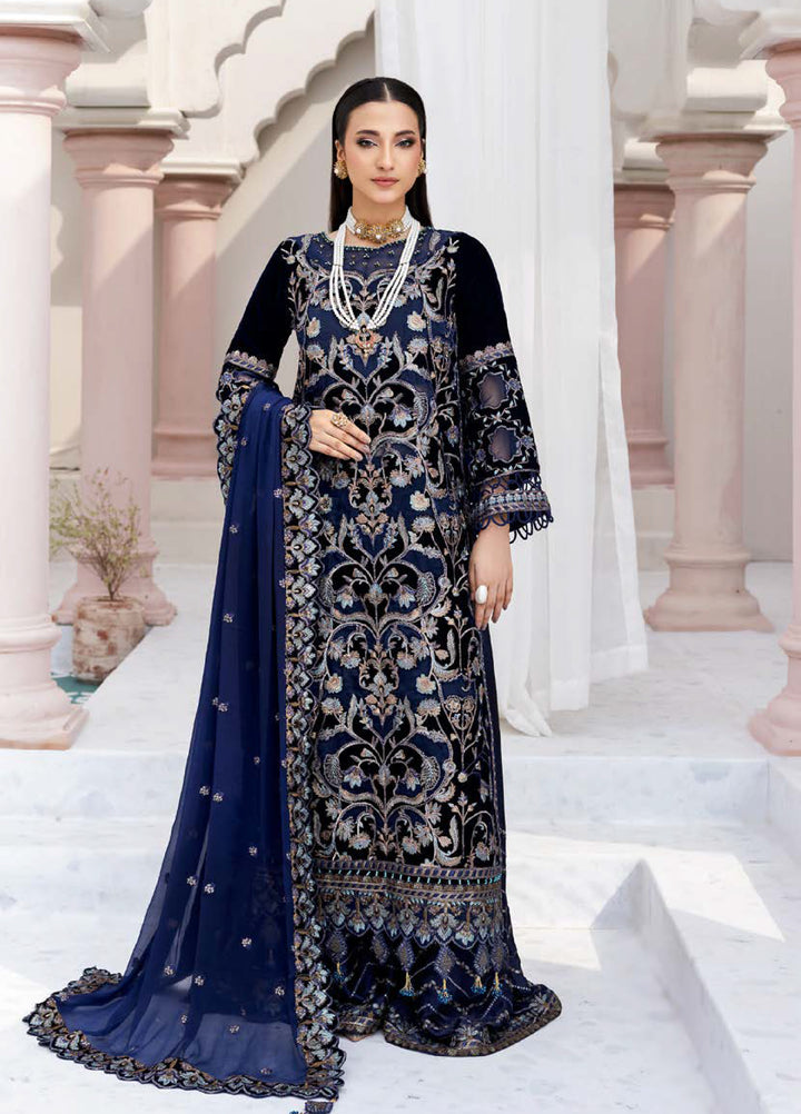 Andaz E Makhmal by Zebtan Unstitched Velvet ZB25 ZAM-01 - Festive Collection