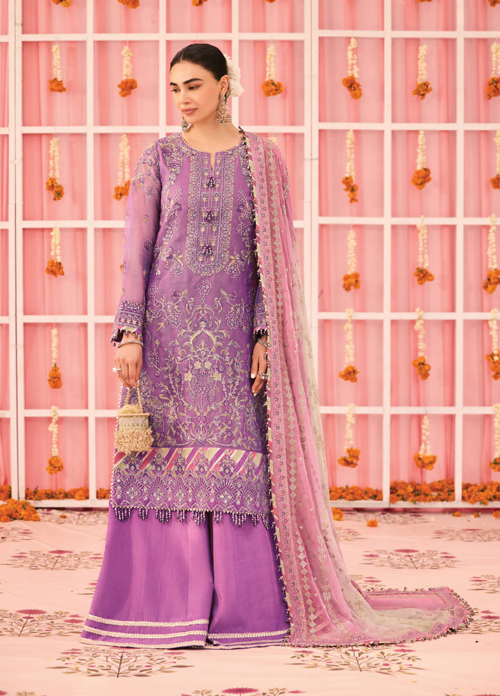 Shehnai by Alizeh Fashion Unstitched Embroidered Zari Net Suits 3 Piece AFB25SF Zari - Festive Collection