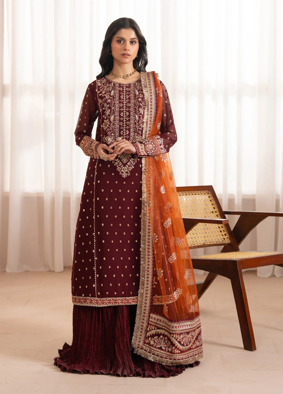 Deme by Xenia Formals Unstitched Embroidered Lawn 3 Piece Suit XE26UDF D-01 Lisha - Festive Collection