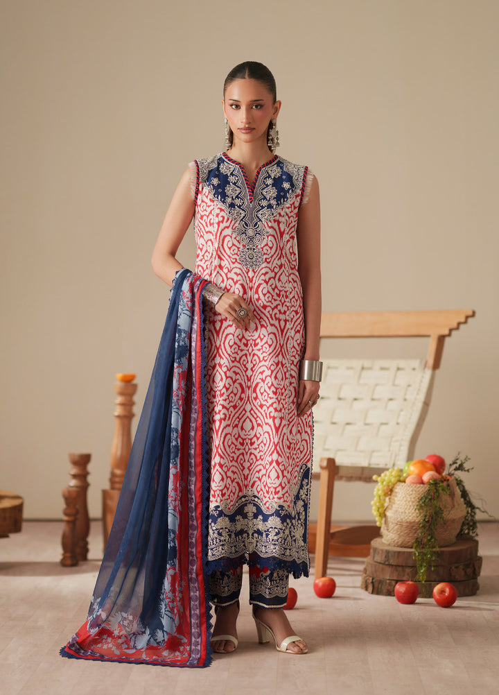 JoJo by Bin Ilyas Unstitched Embroidered Lawn 3 Piece Suit BI26UJJ D-85B - Summer Collection