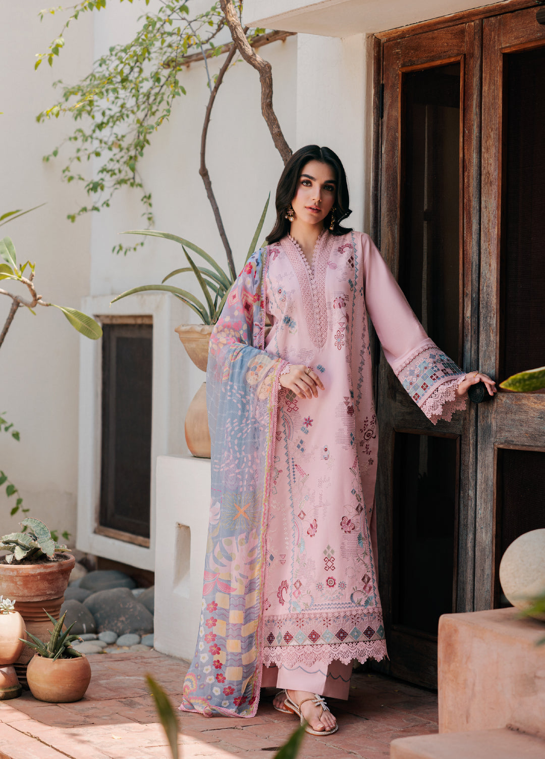 Zync by Florent Unstitched Embroidered Lawn 3 Piece Suit FL26ULZ FZ-4A - Lawn Collection