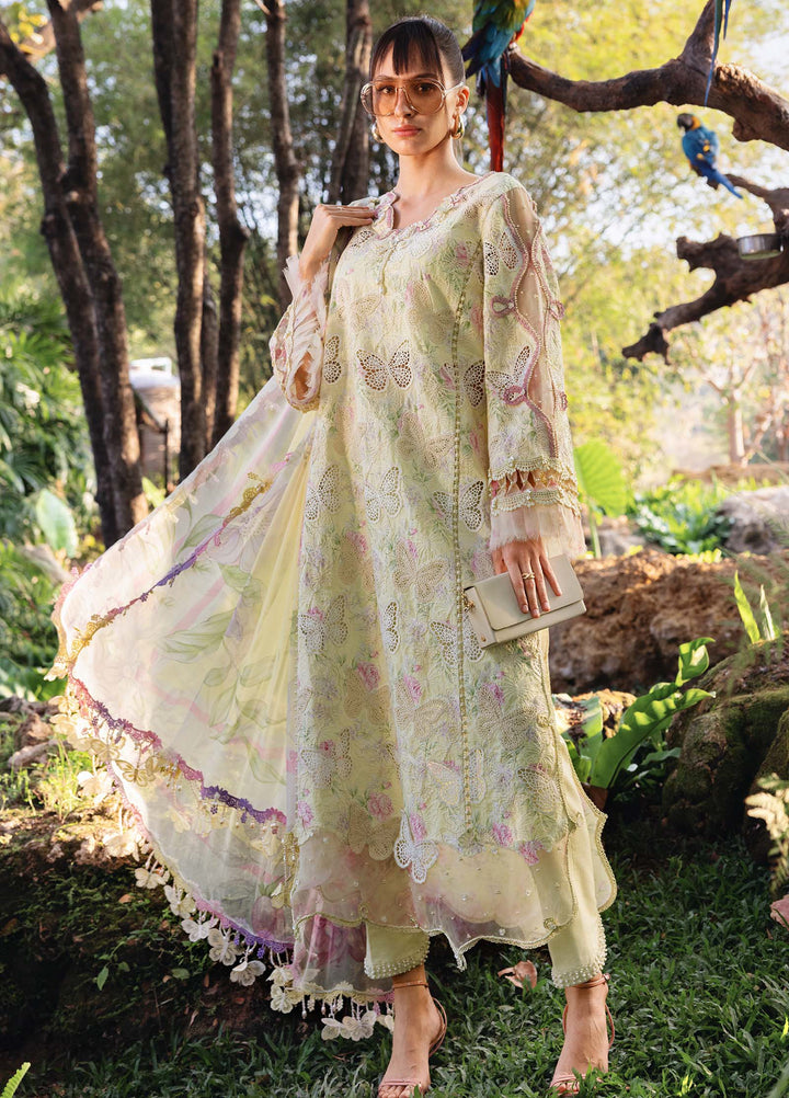 M Prints by Maria B Unstitched Printed Lawn 3 Piece Suit MB26UMP D-01 B - Summer Collection