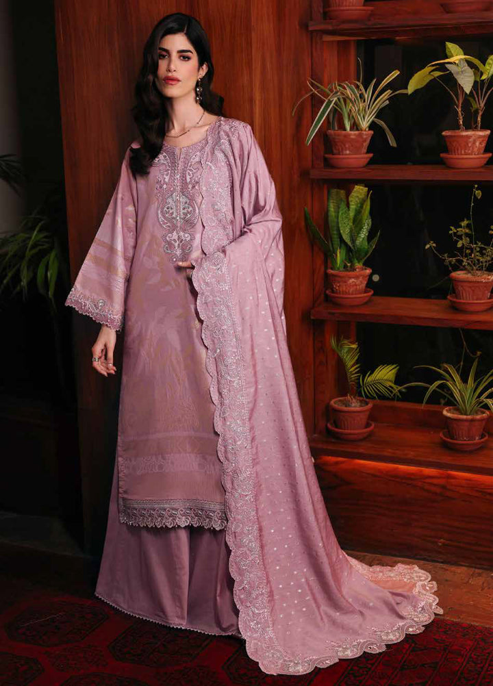 Nureh Exclusive Unstitched Embroidered Lawn Jacquard 3 Piece Suit NU26EU NE-222 - Festive Collection