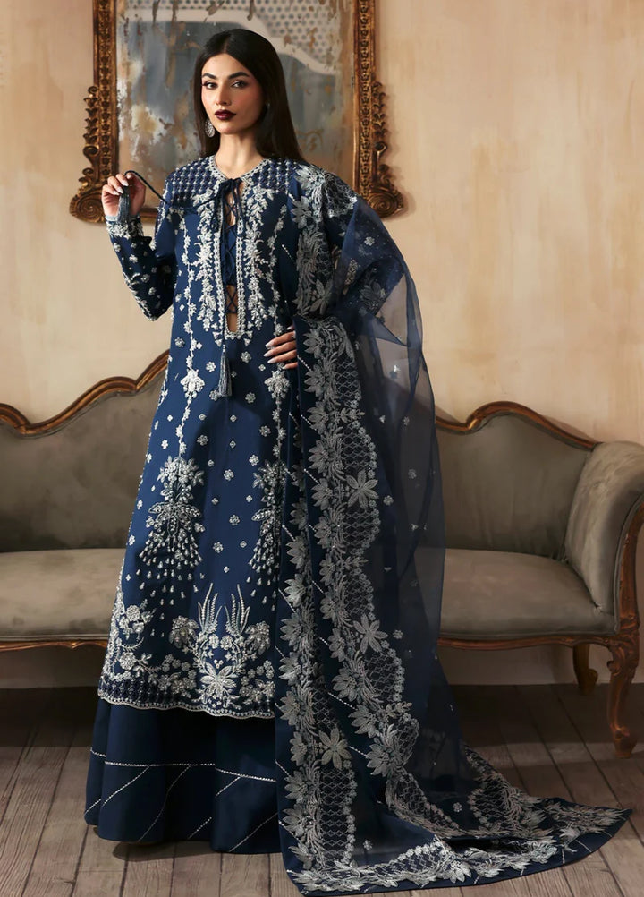 Zarposh Unstitched Embroidered Raw Silk 3 Piece Suits ZP26UF Inara - Festive Collection