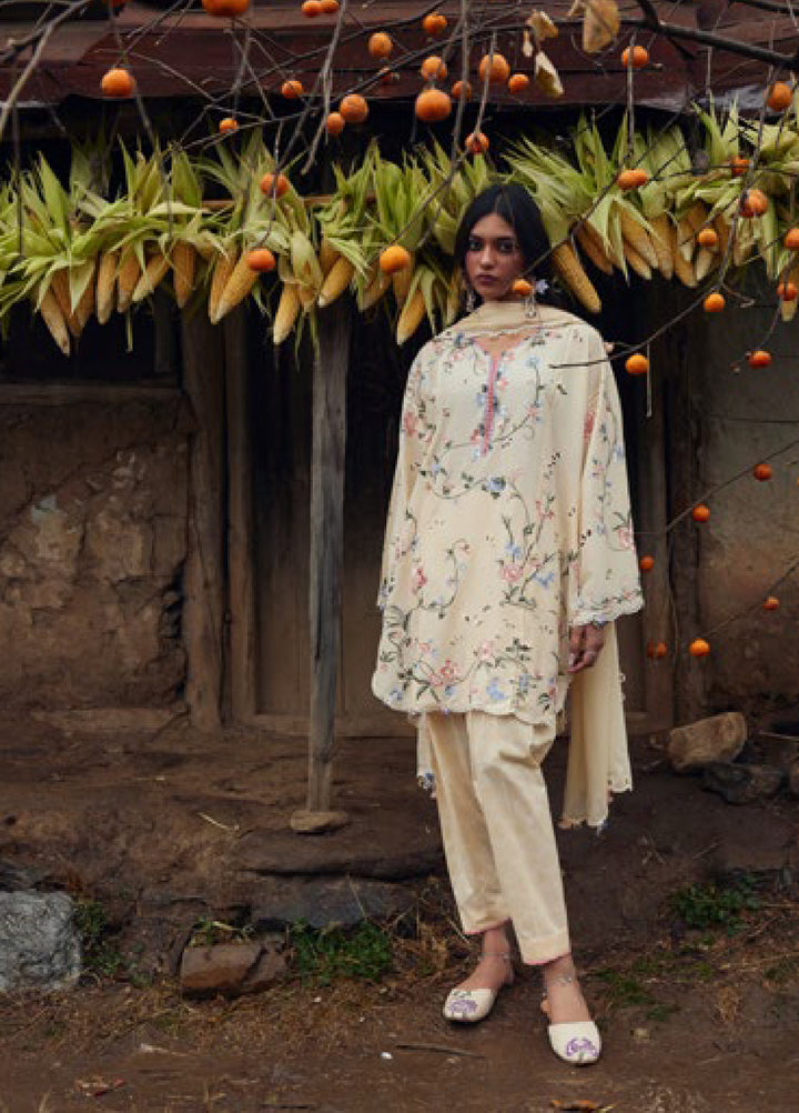 Meili by Zaha Unstitched Embroidered Lawn 3 Piece Suit ZK26UML ZL26-04B - Festive Collection