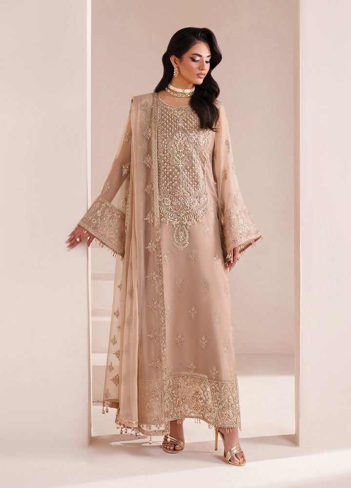 Aymal by Alizeh Fashion Unstitched Embroidered Chiffon 3 Piece Suit AFB26UA D-02 Cove - Festive Collection