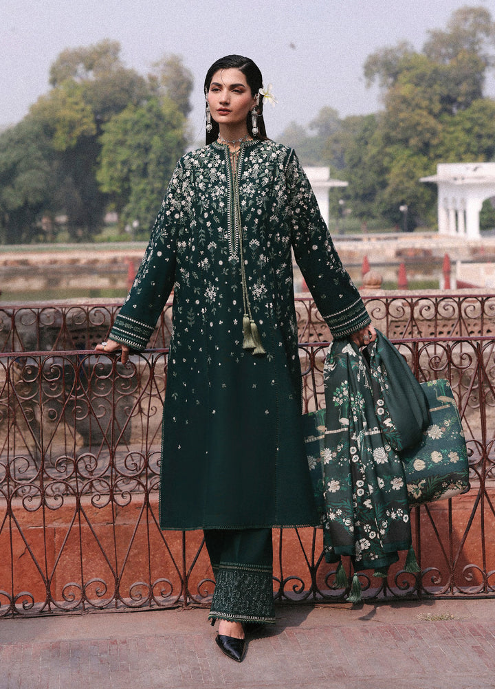Jugnu by Hussain Rehar Unstitched Khaddar Embroidered Suits 3 Piece HRR25JK Bita - Winter Collection