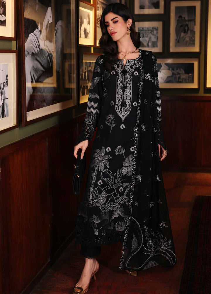 Nureh Exclusive Unstitched Embroidered Lawn Jacquard 3 Piece Suit NU26EU NE-227 - Festive Collection