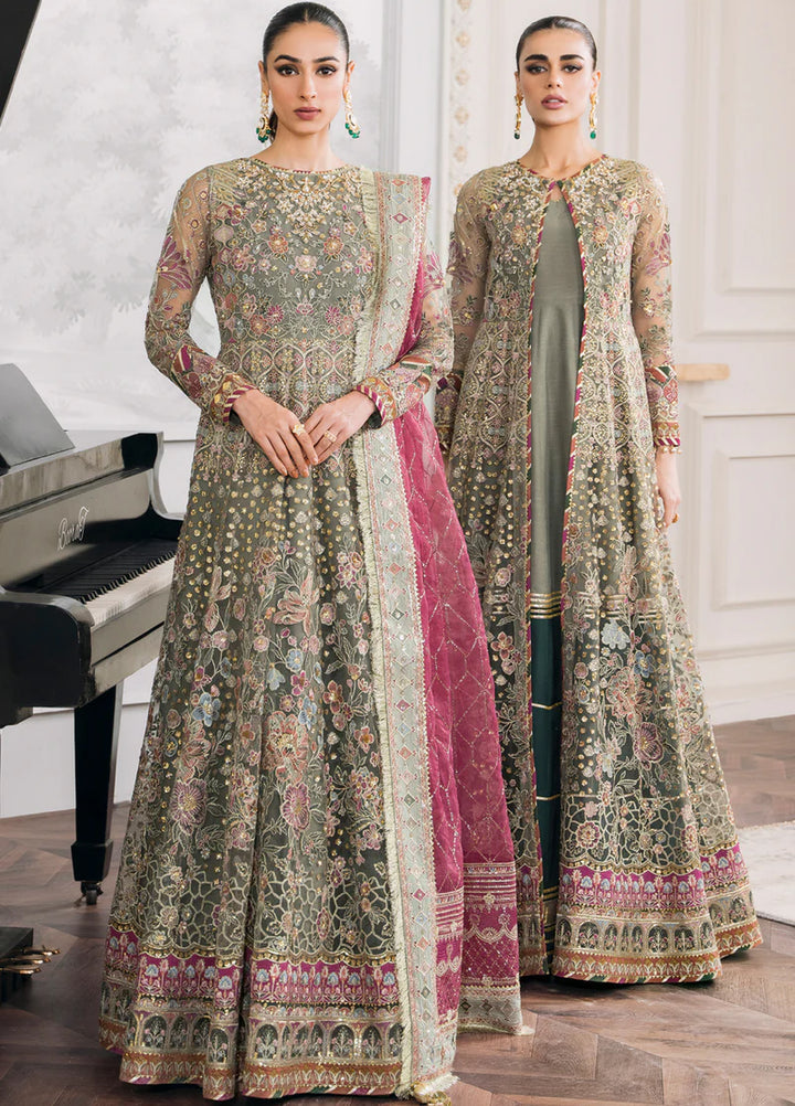 Chantelle by Baroque Unstitched Net Embroidered Suits 3 Piece BQ25FC CH12-02 - Festive Collection