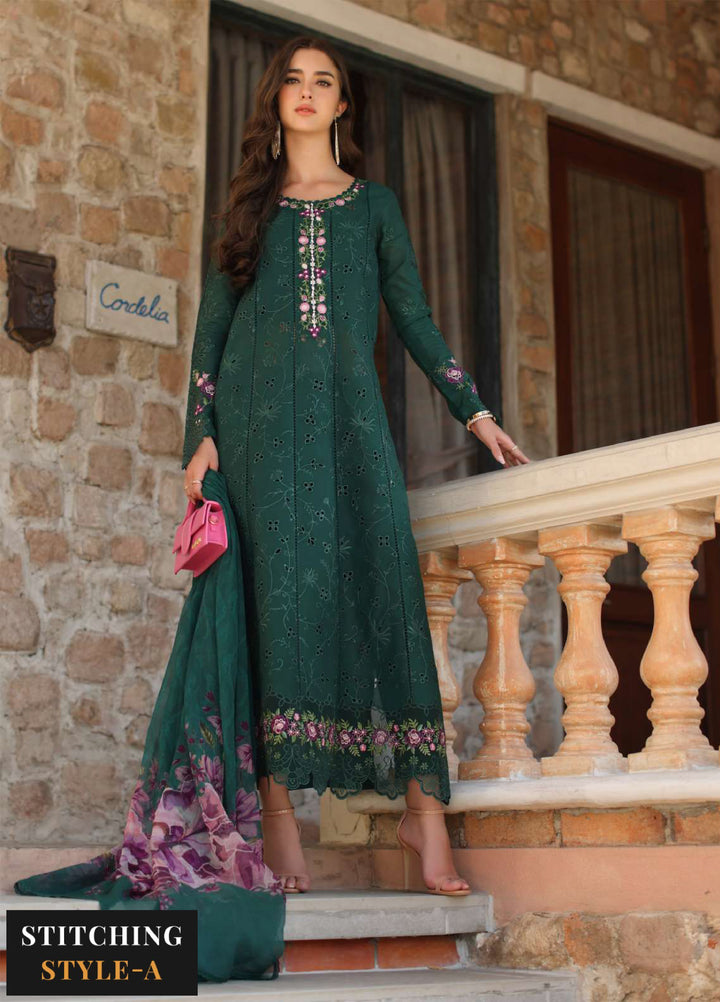 Noor by Saadia Asad Unstitched Embroidered Luxury Lawn 3 Piece Suit SA26UNL D1A-SORINA - Eid Collection