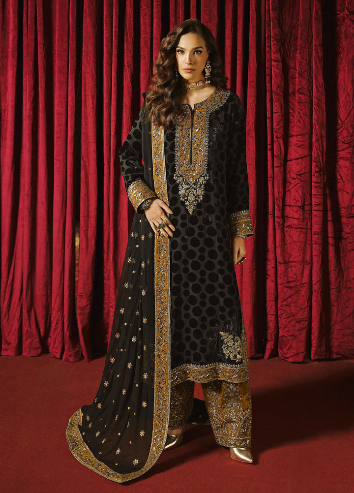 Signora by Charizma Unstitched Velvet Embroidered Suits 3 Piece CRZ25SV CVT5-14 - Festive Collection